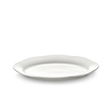 Silhouette High Oval Plate L White 6/Box
