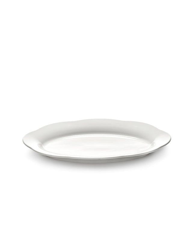 Silhouette High Oval Plate L White 6/Box
