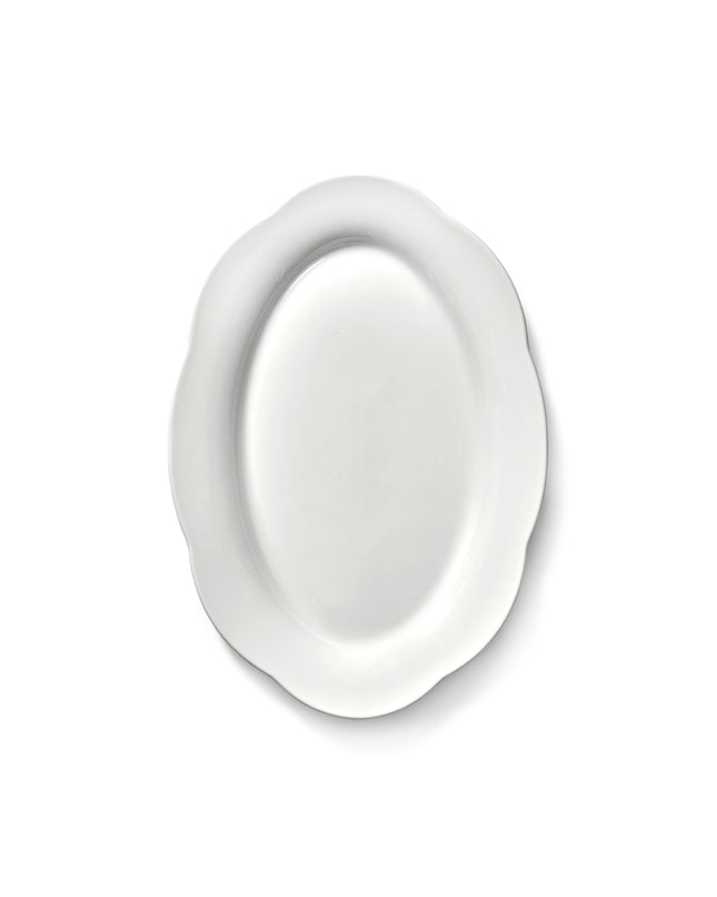 Silhouette High Oval Plate L White 6/Box