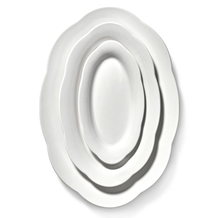 Silhouette High Oval Plate L White 6/Box