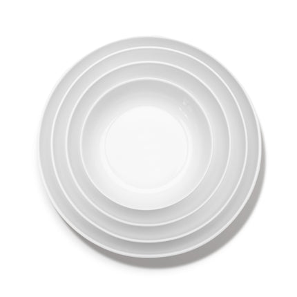 Base Deep Plate Glazed XL White L 28 W 28 H 4.5 cm 4/Box