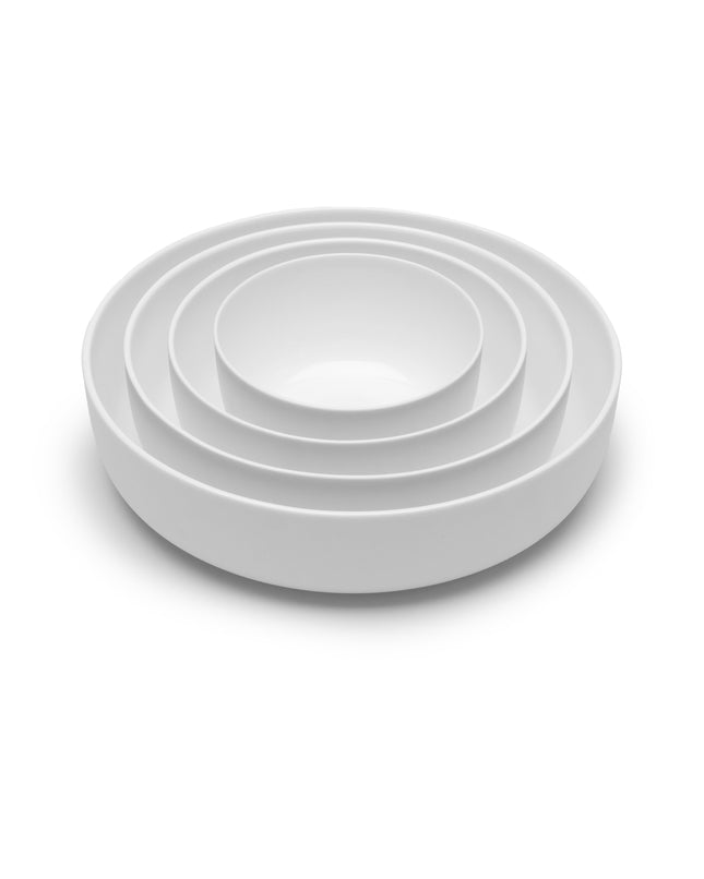Base Low Bowl M White L 16 W 16 H 6 cm 4/Box
