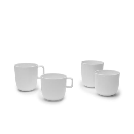 Base Coffee Cup W/O Handle Glazed White L 8 W 8 H 7.5 4/Box
