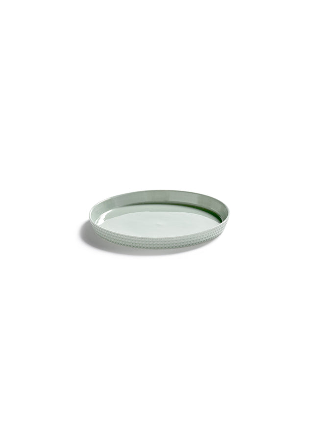Serax Nido bord met opstaande rand M groen Ø 16 cm – klein bord voor restaurant en hotel