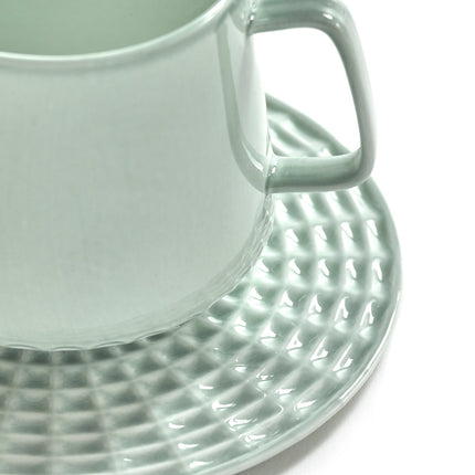 Nido Saucer Coffee Cup Green L 11.5 W 11.5 H 0.9 cm 4/Box