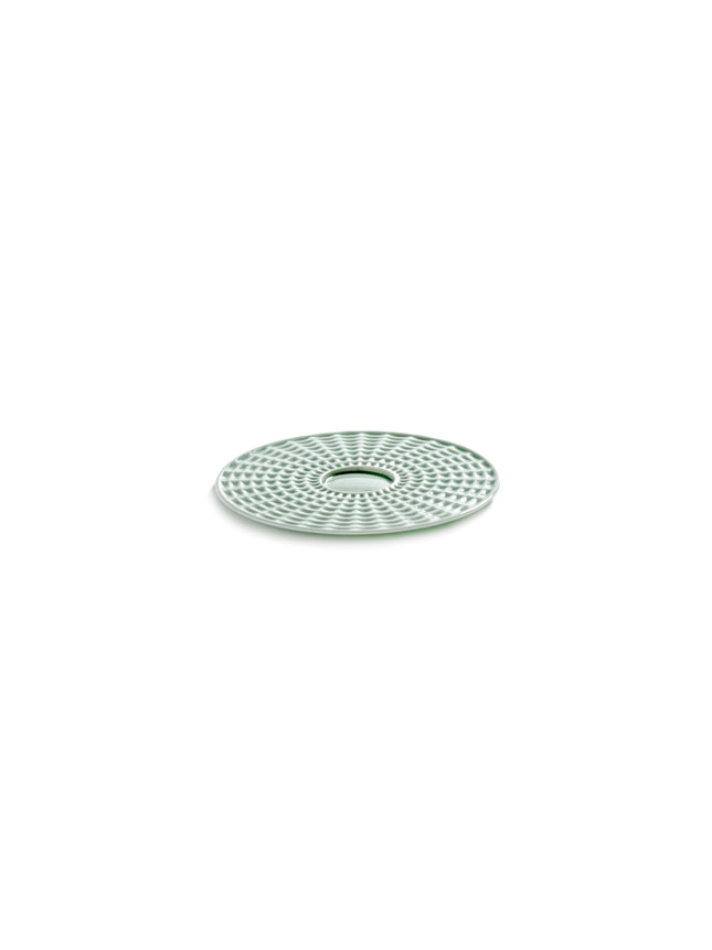 Serax Nido schotel voor cappuccinokop groen Ø 13,8 cm – koffieservies voor restaurant en bar