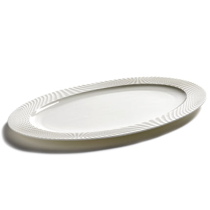 Nido Oval Plate White L 37 W 23.5 H 1.5 cm 2/Box