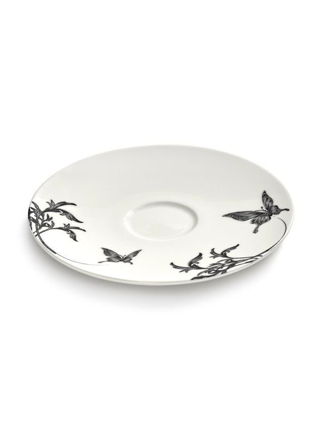 Serax Tomorrowland schotel cappuccinokop Butterfly Ballet – porseleinen onderschotel met vlinderdecor