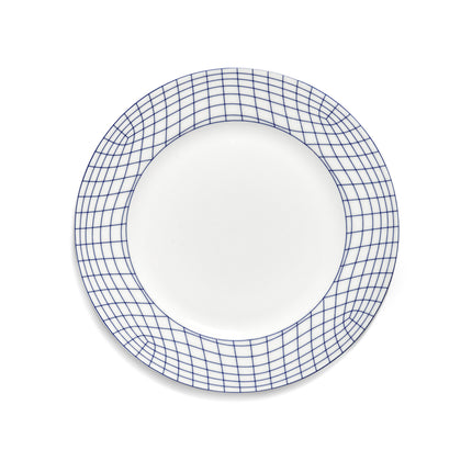 Nido Plate M White-Blue L 24 W 24 H 1.6 cm 4/Box – Serax