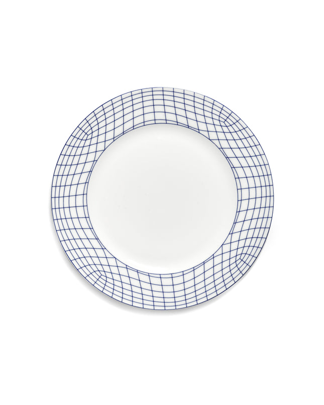Nido Plate M White-Blue L 24 W 24 H 1.6 cm 4/Box – Serax
