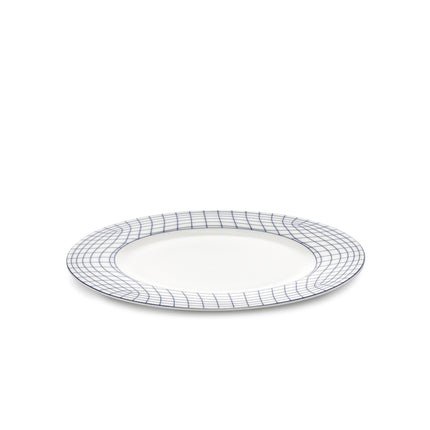 Nido Plate M White-Blue L 24 W 24 H 1.6 cm 4/Box