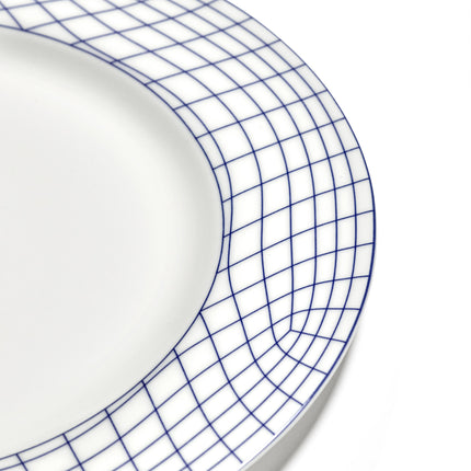 Nido Plate M White-Blue L 24 W 24 H 1.6 cm 4/Box