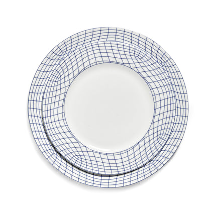 Nido Plate 01 L White-Blue L 29 W 29 H 1.9 cm 2/Box