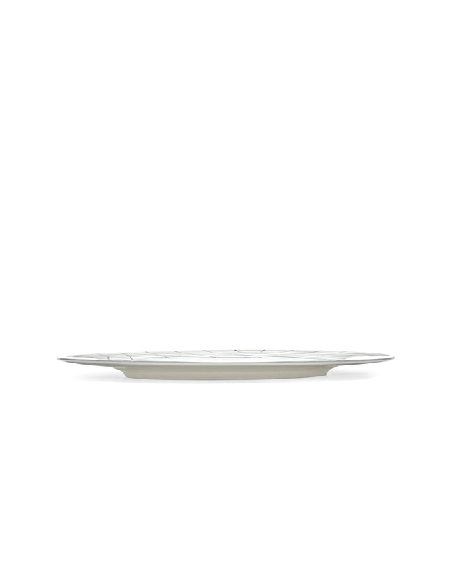 Serax Nido bord 02 L wit-blauw 29 cm – blauw-wit serveerbord voor restaurants