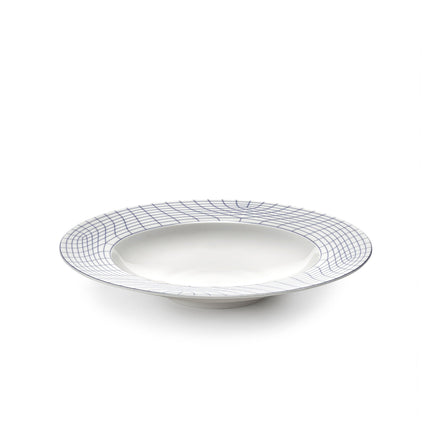 Nido Deep Plate L White-Blue L 28 W 28 H 5 cm 2/Box – Serax