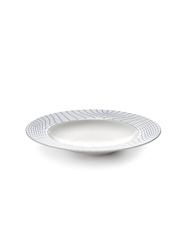 Nido Deep Plate L White-Blue L 28 W 28 H 5 cm 2/Box – Serax