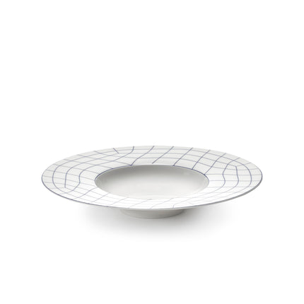 Nido Deep Plate Wide Edge White-Blue L 28 W 28 H 5 cm 2/Box – Serax