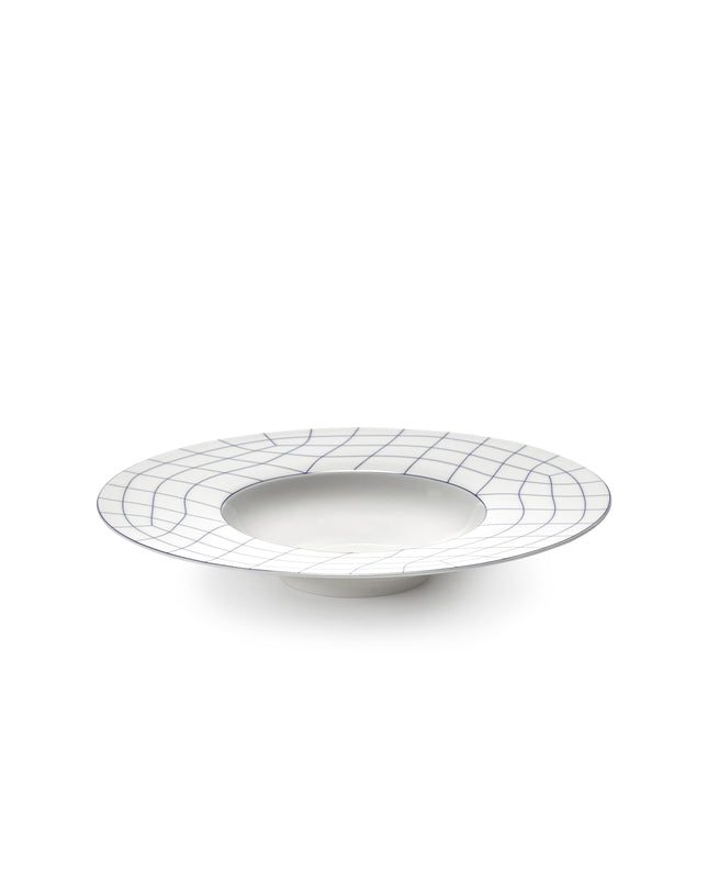 Nido Deep Plate Wide Edge White-Blue L 28 W 28 H 5 cm 2/Box – Serax