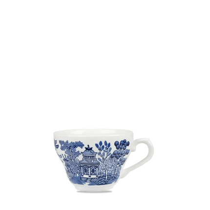 Churchill Blue Willow Georgian theekop 198 ml – porseleinen theekop met blauw willowdecor