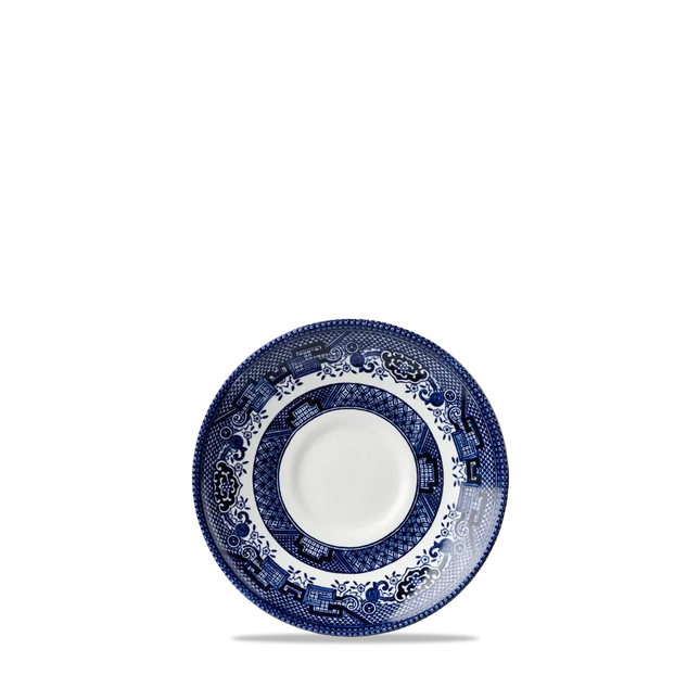 Churchill Blue Willow Georgian theeschotel 14,1 cm – porseleinen schotel met blauw decor