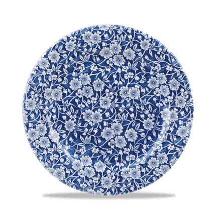 Churchill Victorian Calico Prague bord 21 cm – porseleinen dessertbord met blauw decor