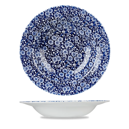 Churchill Victorian Calico Willow soepbord 24,9 cm – porseleinen soepbord met blauw decor