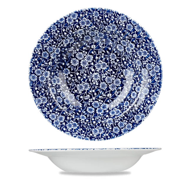 Churchill Victorian Calico Willow soepbord 24,9 cm – porseleinen soepbord met blauw decor