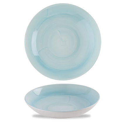 Churchill Stonecast Canvas Breeze coupe kom Ø 24,8 cm – ruime lichtblauwe serveerkom voor horeca