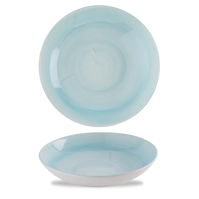 Churchill Stonecast Canvas Breeze coupe kom Ø 24,8 cm – ruime lichtblauwe serveerkom voor horeca