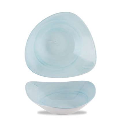 Churchill Stonecast Canvas Breeze Lotus kom Ø 23,5 cm – grote lichtblauwe kom voor buffetpresentatie