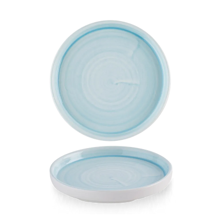 Churchill Stonecast Canvas Breeze bord met rand Ø 15,7 cm – klein lichtblauw bord voor horeca