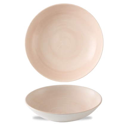 Churchill Stonecast Canvas Coral coupekom Ø 24,8 cm – gespikkelde porseleinen kom voor restaurants