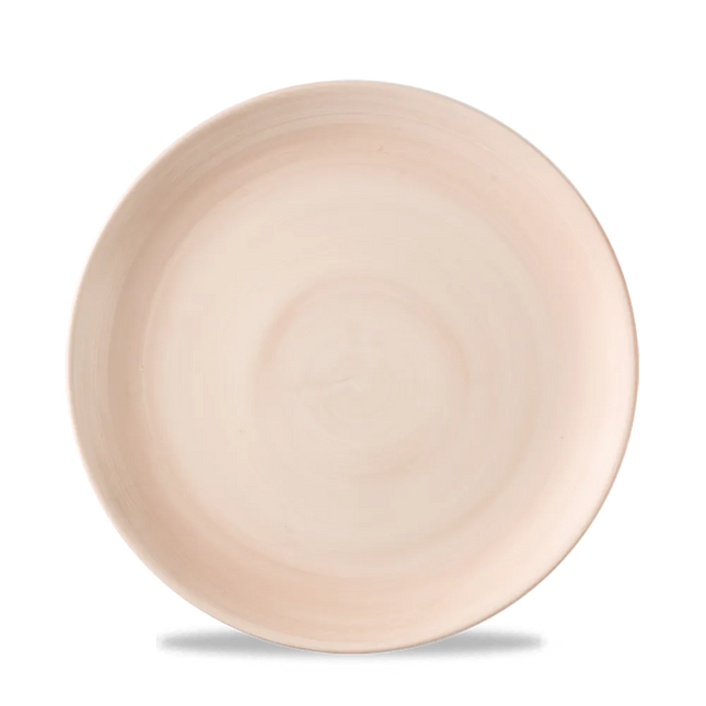 Churchill Stonecast Canvas Coral coupebord Ø 21,7 cm – gespikkeld porseleinen bord voor restaurants