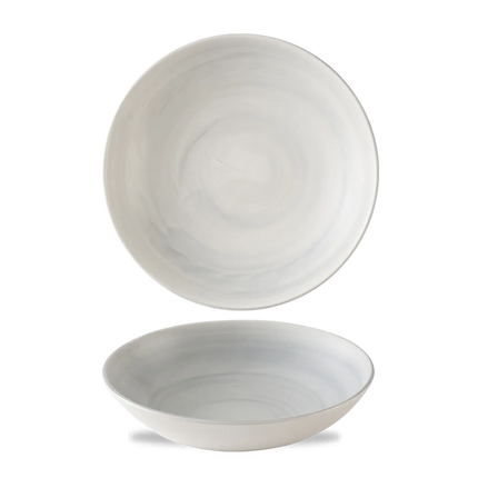 Churchill Stonecast Canvas Grey coupekom Ø 18,2 cm – gespikkelde porseleinen kom voor horeca