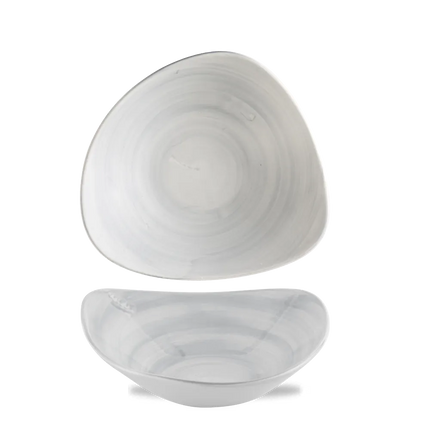 Churchill Stonecast Canvas Grey lotuskom Ø 23,5 cm – gespikkelde porseleinen kom voor restaurants