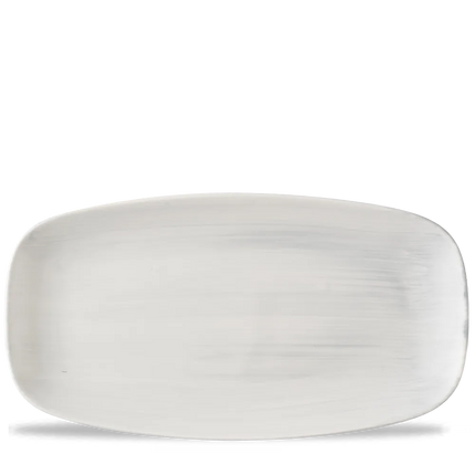 Churchill Stonecast Canvas Grey ovaal chef's bord 35,5x18,9 cm – porseleinen bord voor fine dining