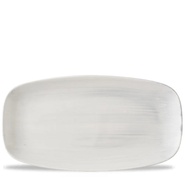 Stonecast Canvas Grey Chefs Oblong Plate 35.5x18.9cm 6/box