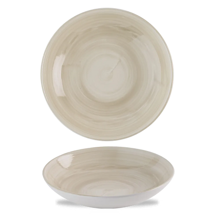 Churchill Stonecast Canvas Natural coupe kom Ø 24,8 cm – ruime naturel serveerkom voor horeca