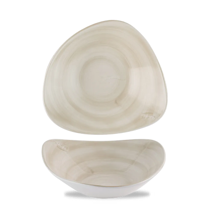 Churchill Stonecast Canvas Natural Lotus kom Ø 23,5 cm – grote naturel kom voor buffetpresentatie