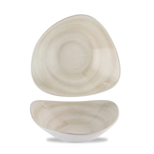 Churchill Stonecast Canvas Natural Lotus kom Ø 23,5 cm – grote naturel kom voor buffetpresentatie