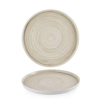 Churchill Stonecast Canvas Natural bord met rand Ø 21 cm – naturel bord voor restaurants