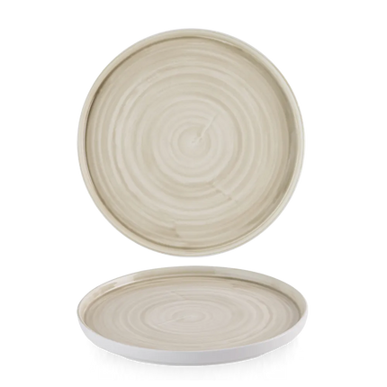 Stonecast Canvas Natural Walled Plate 26cm 6/box