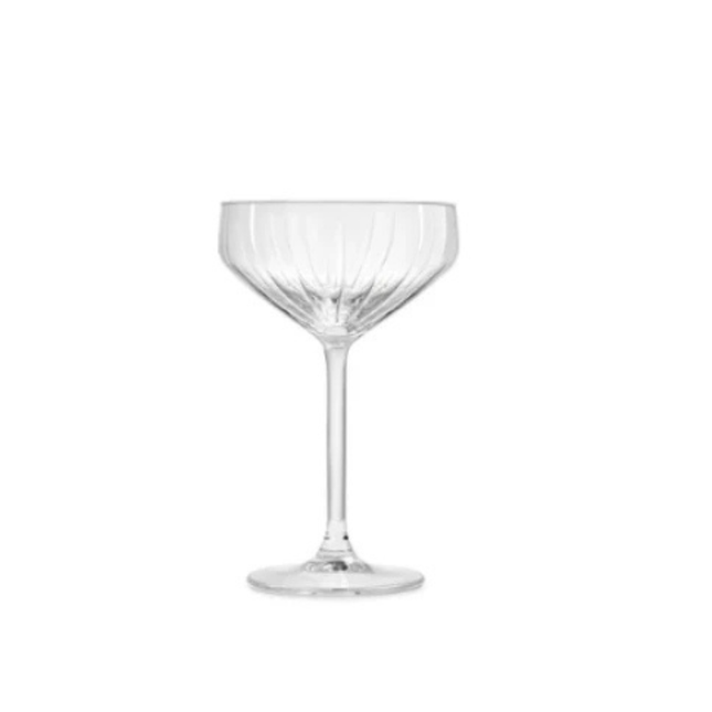 Royal Leerdam Carré Optics coupe 300 ml – geoptiekt coupeglas voor cocktails en champagne