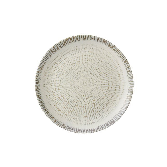Churchill Cascade Taupe coupebord 26 cm – taupe porseleinen bord voor de horeca