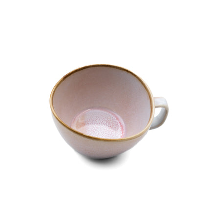 APS Ming koffiekop roze 185 ml in gebruik - kop voor restaurants