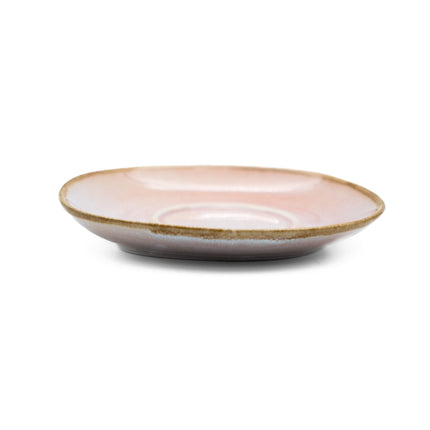 APS Ming schotel roze 14,8 cm in gebruik - onderschotel voor koffie en thee