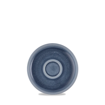 Churchill Emerge Oslo Blue schotel Ø 12 cm – blauwe schotel voor espressokopjes in horeca