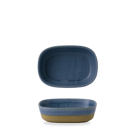 Churchill Emerge Oslo Blue schaal 17,3 x 11,9 cm – blauwe keramische schaal voor de horeca