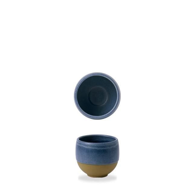 Churchill Emerge Oslo Blue chipmok 312 ml – blauwe keramische mok voor friet en snacks