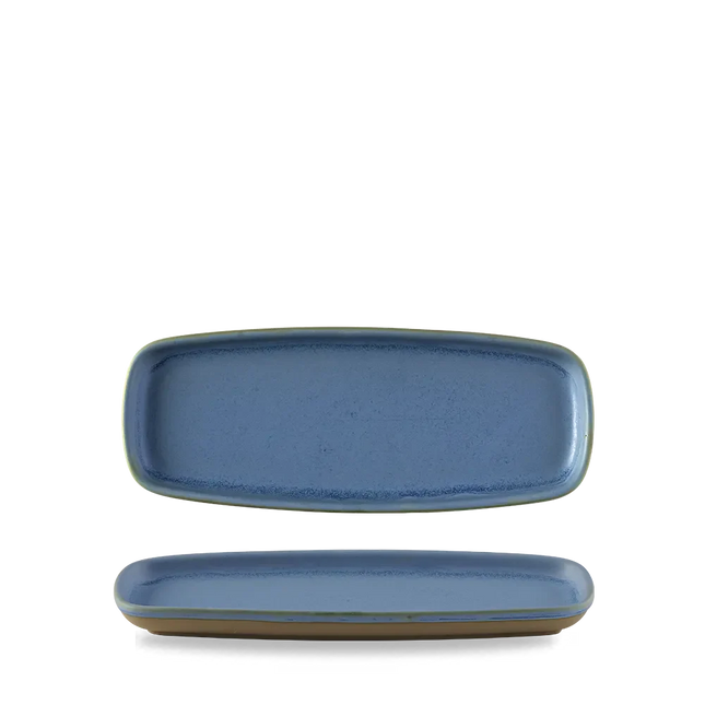 Emerge Oslo Blue Oblong Plate 25,1x10cm 6/box